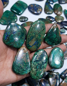 Semi-preciosa 12x15 a 14x22 a 16x27mm Crisocola Piedra preciosa Multi en forma de crisocola Lisa Cabujón Gemas - Product Image 1