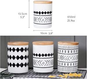 Pot en céramique pour le rangement de la cuisine et l'organisation des aliments, pot en céramique élégant pour la maison et la table à manger, design personnalisé et prix bas - Product Image 5