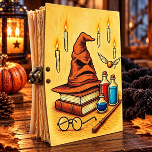 Diario de Cuero Personalizado de Halloween, Libro de Hechizos de Bruja, Grimorio, Libro de Sombras, Cuaderno de Brujería Gótica, Regalo Espeluznante - Product Image 4