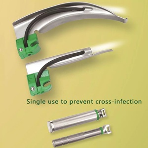 HC-G031A สแตนเลสประหยัดไฟเบอร์ออปติก Laryngoscope ชุด 5 ใบมีดสําหรับผู้ใหญ่และทารกแรกเกิดใช้ - Product Image 3