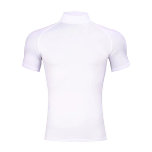 OEM Blank Custom Printed Heat-Transfer Compression Shirts Quick Dry 100% Polyester Feel Short Sleeves Sports Rash Guard - Product Image 2