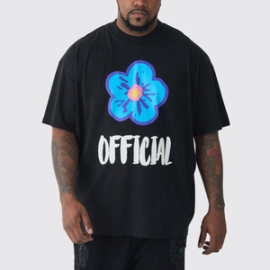 Camiseta personalizada 100% algodón Boxy Fit para hombre, camiseta de manga corta con estampado Digital 310GSM, envío rápido al por mayor - Product Image 2