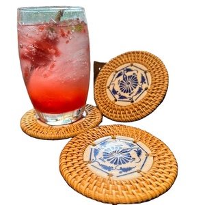 Tapis de table créatif Fringe Home Decoration Handmade Wicker Large Table Round Coaster Sets de table du fabricant indien - Product Image 1