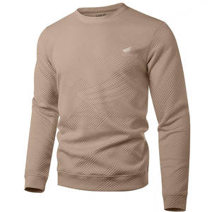 Custom Logo Plus Size Casual Men's Winter <b>Sweatshirt</b> O-Neck Solid Pattern 100% Cotton <b>Fleece</b> Breathable Design - Product Image 2