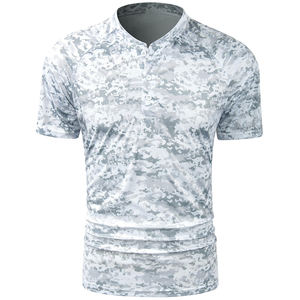 2024 Custom logo Short Sleeve <b>Collarless</b> Polo <b>Shirt</b> Breathable Oversized Graphic Print Golf for <b>Men</b> - Product Image 5