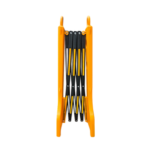 Ensemble de barrières extensibles en alliage d'aluminium de 255 x 97 cm, 10 pièces, jaune, pour hôtels et contrôle des foules - Product Image 4