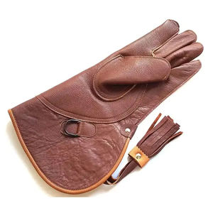 New Design Safety Gloves Fire Proof Anti-Cut Customized Color Long High Quality Leather Double Layer for Personal <b>Care</b> Use - Product Image 1