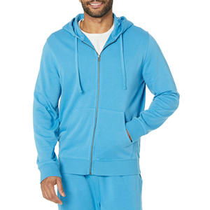 100% algodón mezclado logotipo personalizado estampado liso Vintage bordado en blanco Básico completo Zip up sudaderas sobre la cara sudaderas con capucha para hombre - Product Image 5