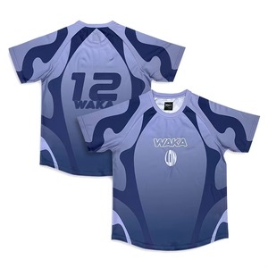 เสื้อฟุตบอลผู้ชายเสื้อฟุตบอลแขนสั้นระบายอากาศผ้าโพลีเอสเตอร์100% พิมพ์ลาย100% งานตามสั่ง2025 - Product Image 6