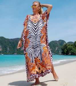 คุณภาพสูงออกแบบได้ตามต้องการแฟชั่นย้อนยุคของผู้หญิงพิมพ์ลายดิจิตอลผ้าวิสคอสเซ็กซี่เปิดไหล่ข้างเดียวแขนยาวหลวมซักได้อย่างเป็นธรรมชาติ - Product Image 3