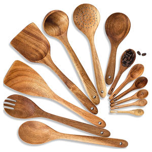 Wood spatula <b>set</b> for <b>non</b> <b>stick</b> <b>cookware</b> ecofriendly wooden spatulas multi-functional cooking utensils - Product Image 6