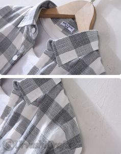 Nueva moda Primavera otoño hombres Camiseta de manga larga ropa para hombres Turn-Down Collar suelto Casual puro algodón hombres camisas a cuadros OEM - Product Image 5