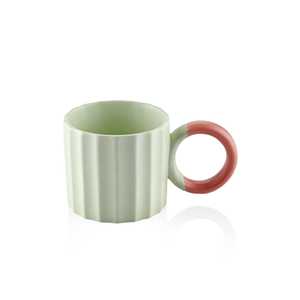 Taza Cerámica Porcelana 250ml Verde Redonda-Vasos Cerámica Runden - Product Image 1