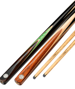 ไม้คิวสนุกเกอร์ Secret <span class=keywords><strong>OMIN</strong></span> รุ่น Durable Pool <span class=keywords><strong>Cue</strong></span> แบบแยก 3/4 ทำจากไม้แอช น้ำหนัก 18 ออนซ์ สีดำ พร้อมหัวคิวแบบ Punch & Jump สำหรับบิลเลียดและเทนนิสโต๊ะ 2 ไม้ - Product Image 1