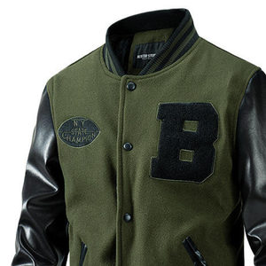 Haute qualité hommes décontracté Letterman vestes couleur unie Baseball veste XS taille Offre Spéciale uni teint pour vêtements d'hiver - Product Image 6