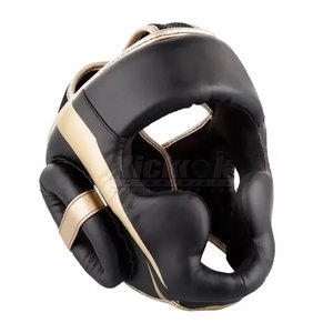 Best Selling Leather Full Coverage <b>Head</b> Guard with Extra Padding Cheeks Chin for Boxing/Martial Arts <b>Training</b> Eco-Friendly - Product Image 3