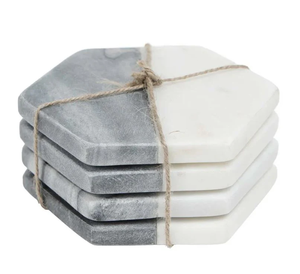 Posavasos de piedra gris sostenible Artesanías Taza de café Posavasos de mármol de alta calidad Venta superventas - Product Image 4