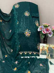 Vêtements indiens et pakistanais exclusivement tendances Costume Salwar en fausse georgette pour femmes de fournisseur indien au prix d'exportation - Product Image 6