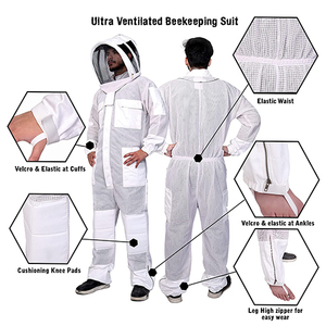 Costume d'abeille ventilé costume d'apiculture protection d'apiculteur costume en denim taureau 3 couches - Product Image 5