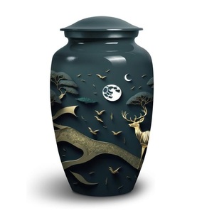 Urnas metálicas de nuevo diseño de alta calidad para cenizas humanas adultas Fabricante Exportador de India Suministros funerarios Urnas de cremación - Product Image 1