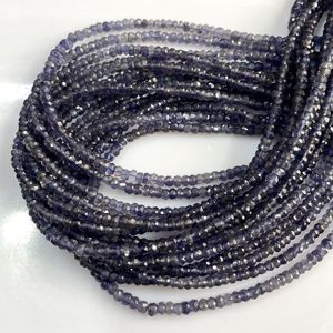 ลูกปัดหินอัญมณีสีฟ้าสำหรับทำเครื่องประดับขายส่ง iolite - Product Image 3