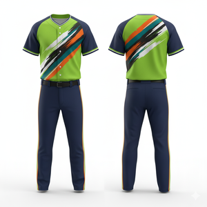 Uniforme de baseball personnalisé en maille légère 2026, sublimé, unisexe, tenue d'équipe, toutes options, vente en gros, col en V, respirant, 100% polyester - Product Image 2