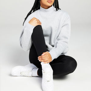 Wholesale Manufacture Women Oversized Mock Neck 100% Cotton Material Comfortable Loose baggy Style Customised Logo - Product Image 2