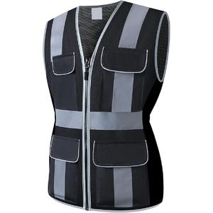 2025 Unisex Canvas Polyester <b>Reflective</b> Waterproof Windproof Breathable Workwear <b>Vest</b> Men Winter Season Washed Techniques - Product Image 3