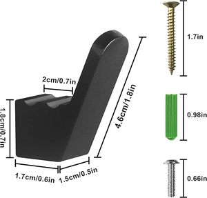 Perchero montado en la pared de entrada larga con ganchos y rieles decorativos de aluminio de madera para colgar ropa - Product Image 2