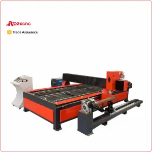 On promotion! Plate Pipe Plasma Cutter CNC 1325 1530 2030 4 Axis CNC Plasma Tube Sheet Cutting Machine