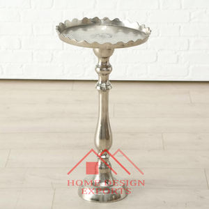 โต๊ะข้างโลหะทำด้วยมือสีเงินมันวาวของตกแต่งห้องนั่งเล่นเฟอร์นิเจอร์โลหะอุปกรณ์ตกแต่งบ้านที่ทันสมัย - Product Image 3