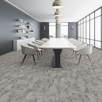 Dalles de moquette commerciales 50x50, dalles de moquette modulaires pour bureau, antidérapantes, en PP, à poils bouclés