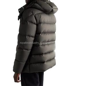 Alta calidad personalizada al aire libre de punto otoño chaquetas para hombre estándar cálido a prueba de viento ecológico chaqueta acolchada con capucha Casual - Product Image 2