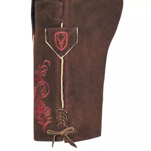 Unisex Custom Embroidery Leather Bavarian <b>Shorts</b> Lederhosen Pakistan Manufacturer Casual Wear German Traditional Eco-Friendly - Product Image 3