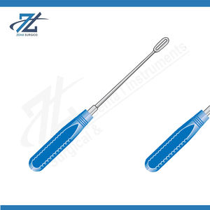 Juego de Instrumentos Quirúrgicos de Acero Inoxidable Capener Lamina Curette, Mango Azul de Acetal, 300 mm de Largo, 12x32 mm, Certificado CE, Alta Calidad - Product Image 2