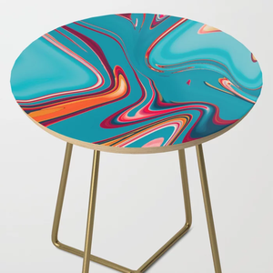 Mesa de centro 2022, venta al por mayor, mesa de madera de alta calidad con esmalte impreso y soporte de latón, gabinetes de cocina, mesa de centro - Product Image 4