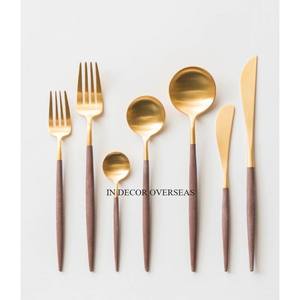 Cuchara de Metal de calidad superior chapada en oro de diseñador de lujo único, utensilios de cocina para el hogar y el Hotel, juego de cubiertos, suministros de la India - Product Image 3