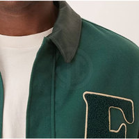 Blouson d'hiver pour homme en laine/coton, modèle Letterman 2026, respirant, écologique, de haute qualité, tricoté, col montant, personnalisable sur le devant