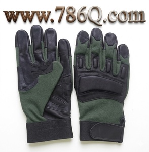 Guantes tácticos de cuero para oficiales, nudillos duros y protección de la palma de la mano, guantes de seguridad para Palma - Product Image 1