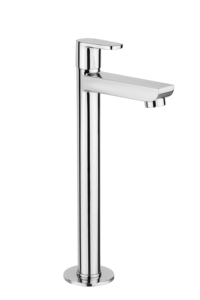 ก๊อกน้ำติดผนังแบบคอหอยสูง วัสดุทองเหลืองชุบโครเมียม สำหรับเครื่องซักผ้า อ่างล้างหน้าในห้องน้ำ ก๊อกน้ำร้อนน้ำเย็นแบบผสม สำหรับห้องครัว - Product Image 3