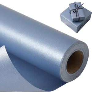 76.2 cm X 4.87 m Rouleau de papier d'emballage cadeau de Noël de couleur personnalisée recyclable et imperméable - Product Image 4