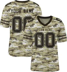 เสื้อฟุตบอลสไตล์อเมริกันยุทธวิธีดีไซน์ที่ได้แรงบันดาลใจจากกองทัพผ้าประสิทธิภาพสูงโลโก้ที่กำหนดเองและสั่งซื้อจำนวนมาก - Product Image 6