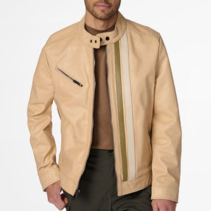 Nouvelle veste en cuir pour homme légère d'hiver avec logo frontal Coupe-vent et respirante Conception OEM Veste en cuir pour homme de haute qualité - Product Image 1