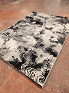 Tapis Adiva turc en polyester, tissé jacquard, à poils longs, fabriqué à la machine, rembourré, réversible, lavable, antidérapant, anti-taches - Product Image 2
