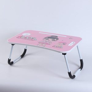 Çok fonksiyonlu ayarlanabilir ahşap alüminyum laptop standı yatak küçük masa standı çocuklar bilgisayar masası taşınabilir katlanır dizüstü bilgisayar masası - Product Image 5