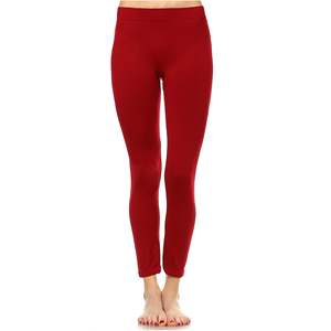 Leggings Casual da Donna White Mark, Taglia Unica, Elasticizzati in Maglia con Motivo Sportivo per Palestra, Colore Rosso - Product Image 3