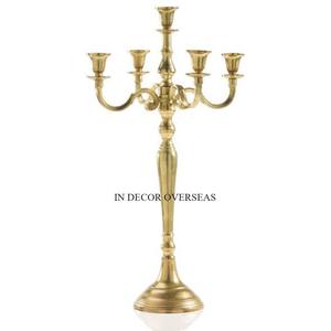 Most Selling Clear Glass And High Quality Metal Silver Color Finishing Shiny Polished 3 Arms Candelabra <b>Wedding</b> <b>Decor</b> <b>Supplies</b> - Product Image 5