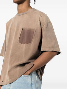 T-shirt personnalisé lavé au soleil et à épaules tombantes Vintage lavé à l'acide T-shirt lourd oversize en coton graphique Boxy court - Product Image 2