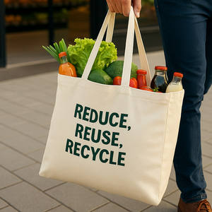 Shopping Giveaways Kitchen Gifts Custom logo <b>Canvas</b> Heavy Duty Foldable Grocery <b>Tote</b> <b>Bag</b> - Product Image 1