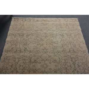 Alfombra turca clásica Beige de 3,9x6,8 pies, piel de lana hecha a mano, patrón de retazos Rectangular para sala de estar, alfombras de noche con respaldo de látex - Product Image 4